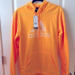 NWT men’s Adidas multi sport solar gold hooded sweatshirt size small